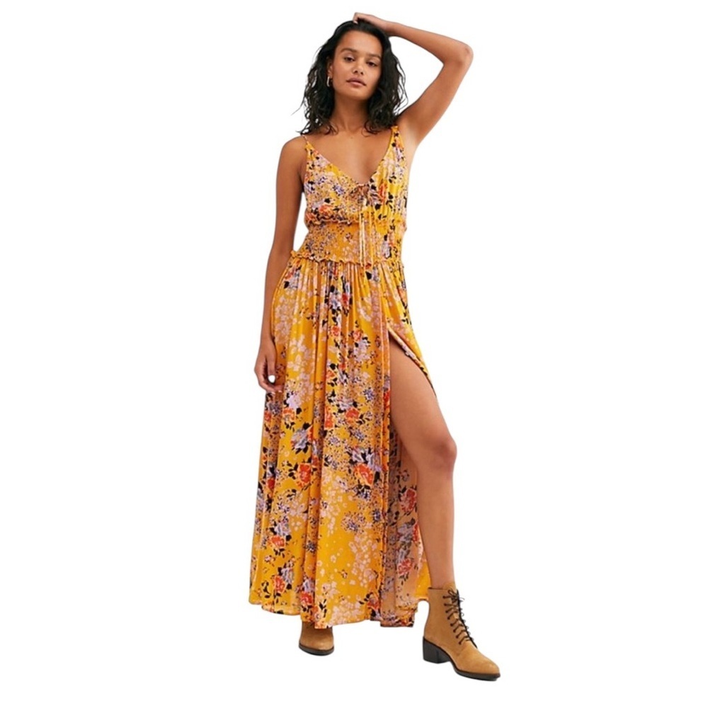 Free People Intimately Ready For The Day Maxi Slip Dress – Floral – Size Small